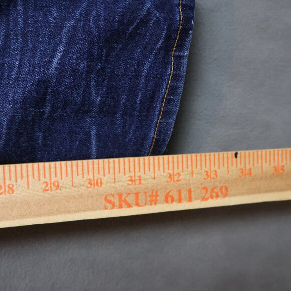 Armani Exchange Jeans Mens 30x32 J13 Slim Blue Whiskered Distressed Denim - Picture 14 of 15